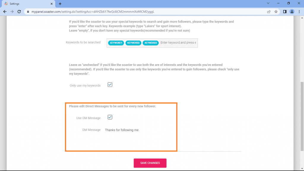 Set up an Auto DM